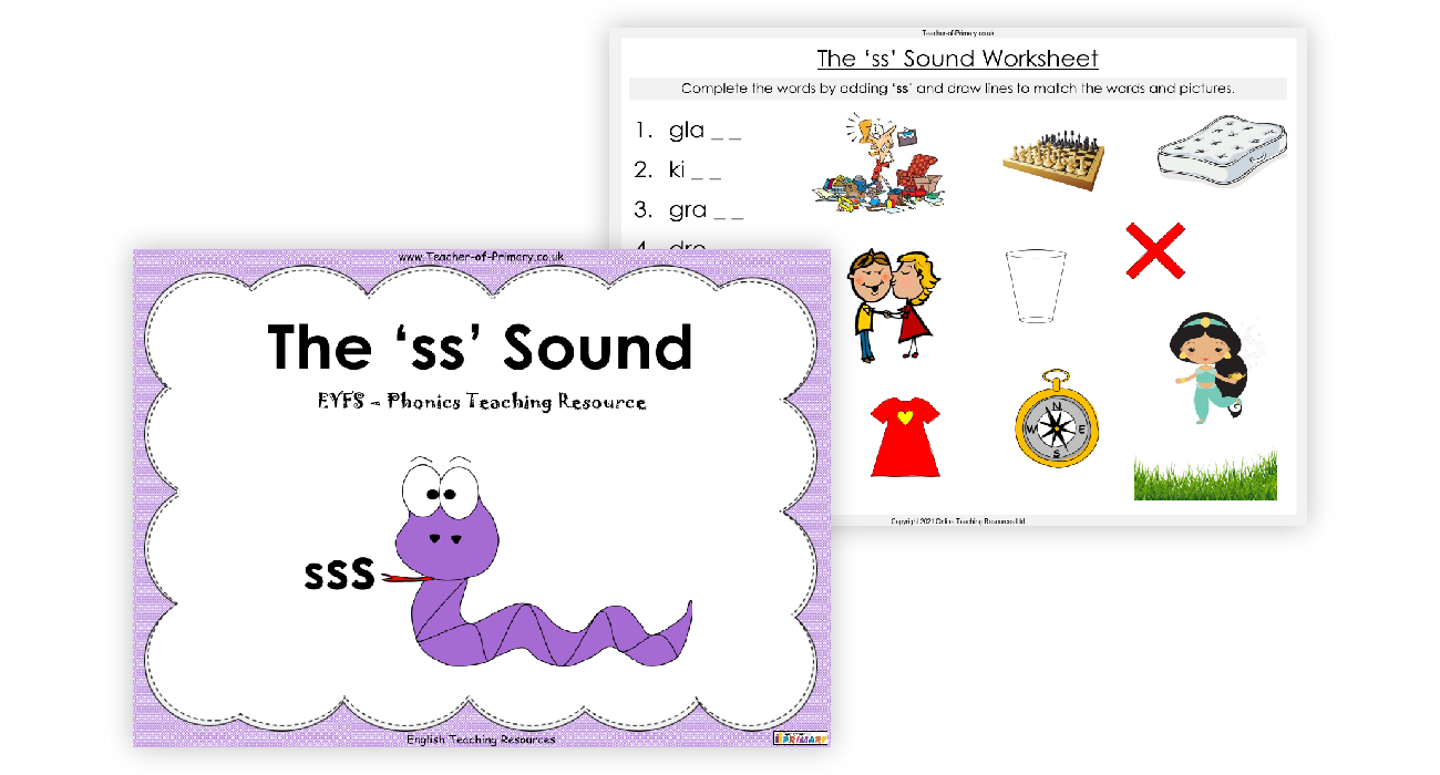 The Ss Sound Phonics Teaching Resource With Worksheets Worksheet