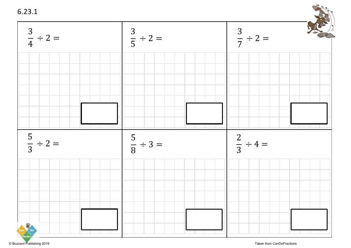 Divide Fraction By Whole Number Number Not A Multiple Of Divisor