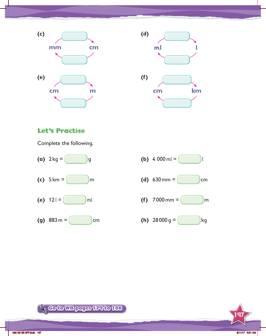 Max Maths Year Practice Review Of Units Of Length Mass And Volume