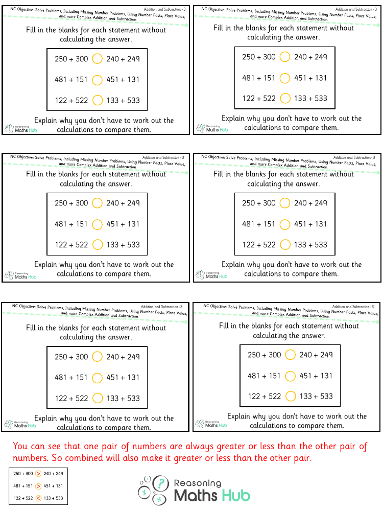 Solve Problems Using Addition And Subtraction 8 Reasoning Maths Year 3