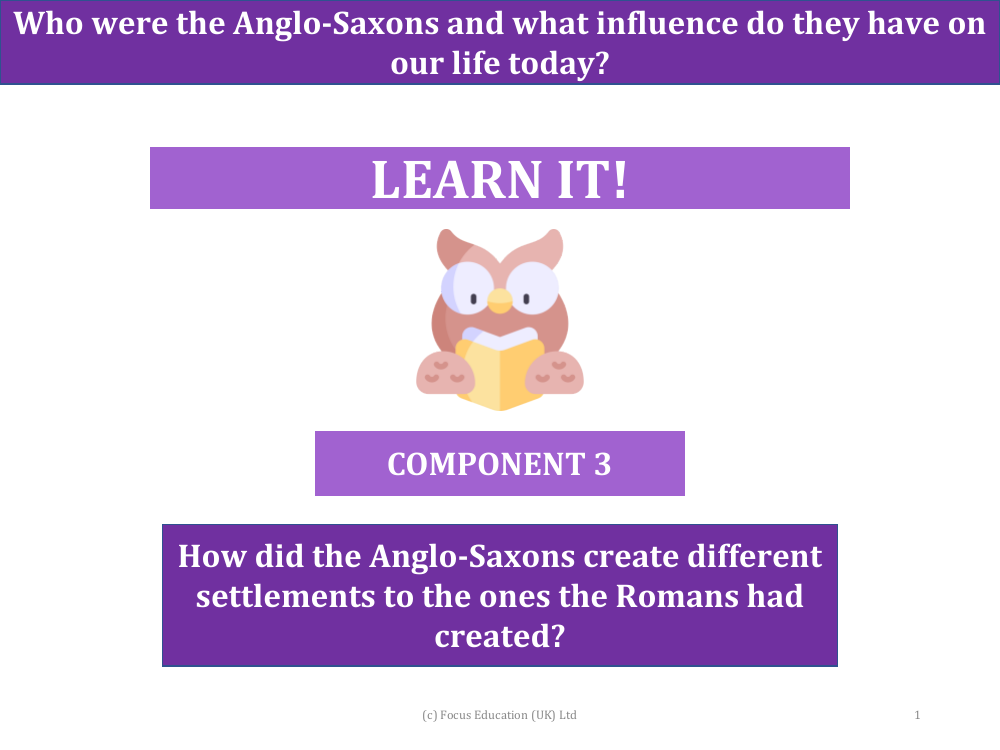 How did Anglo-Saxon create different settlements than the ones the Romans had created? - Presentation