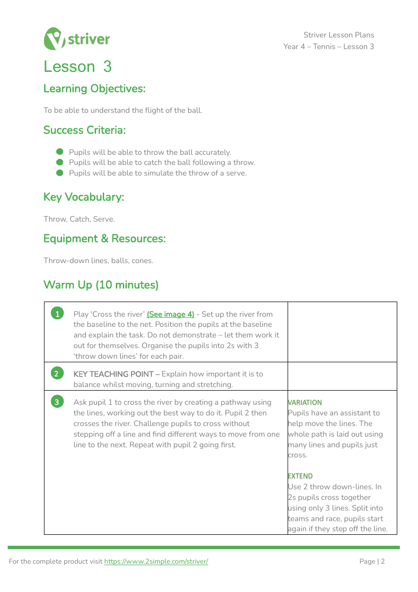 Tennis - Lesson 3