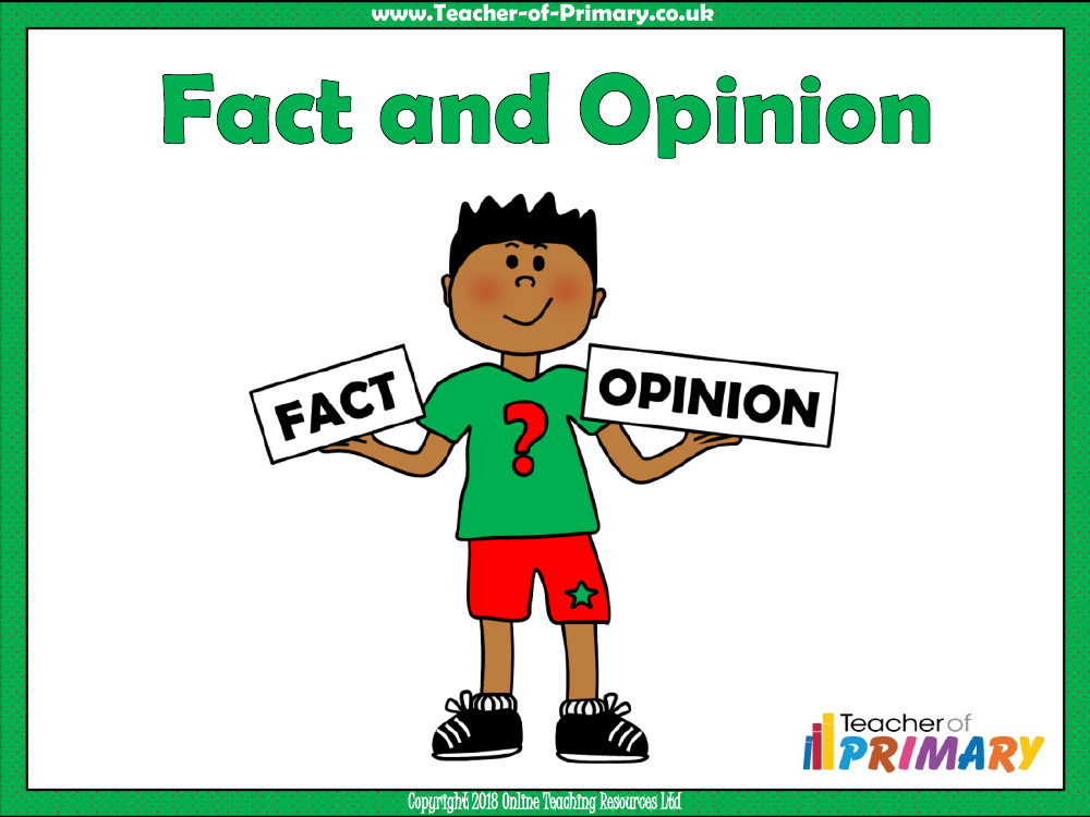 Fact and Opinion - PowerPoint | English 4th Grade