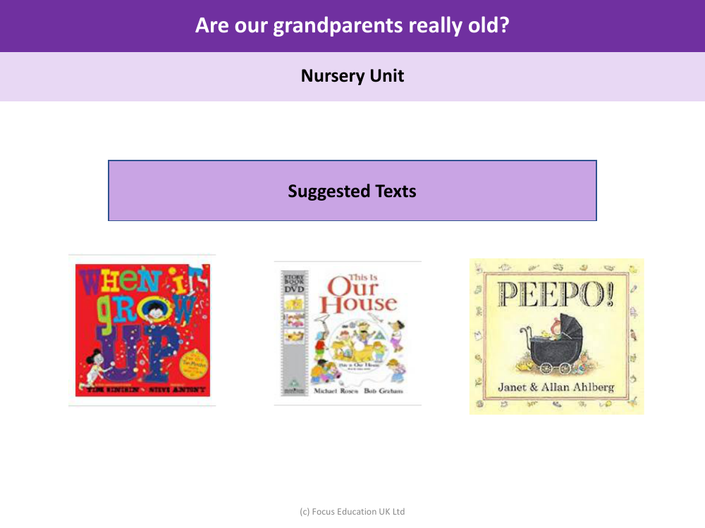 Suggested texts - History within the family - EYFS