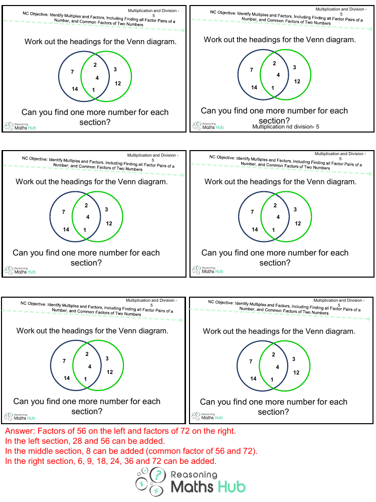 Identify Multiples and Factors 2 - Reasoning