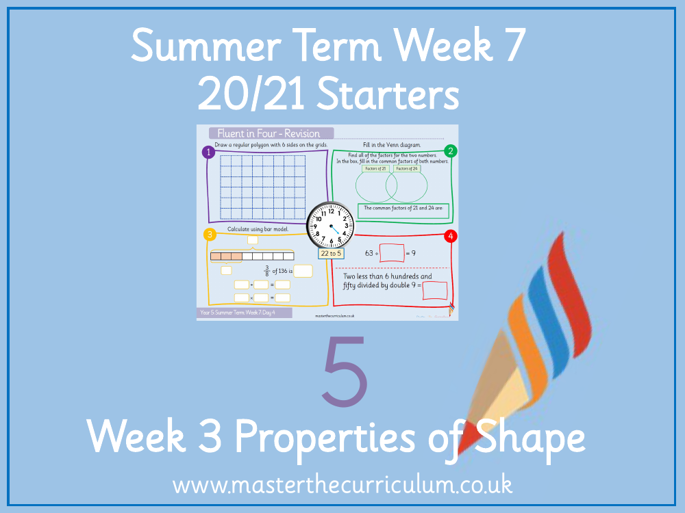 Properties of Shape - Quadrilaterals - Starter