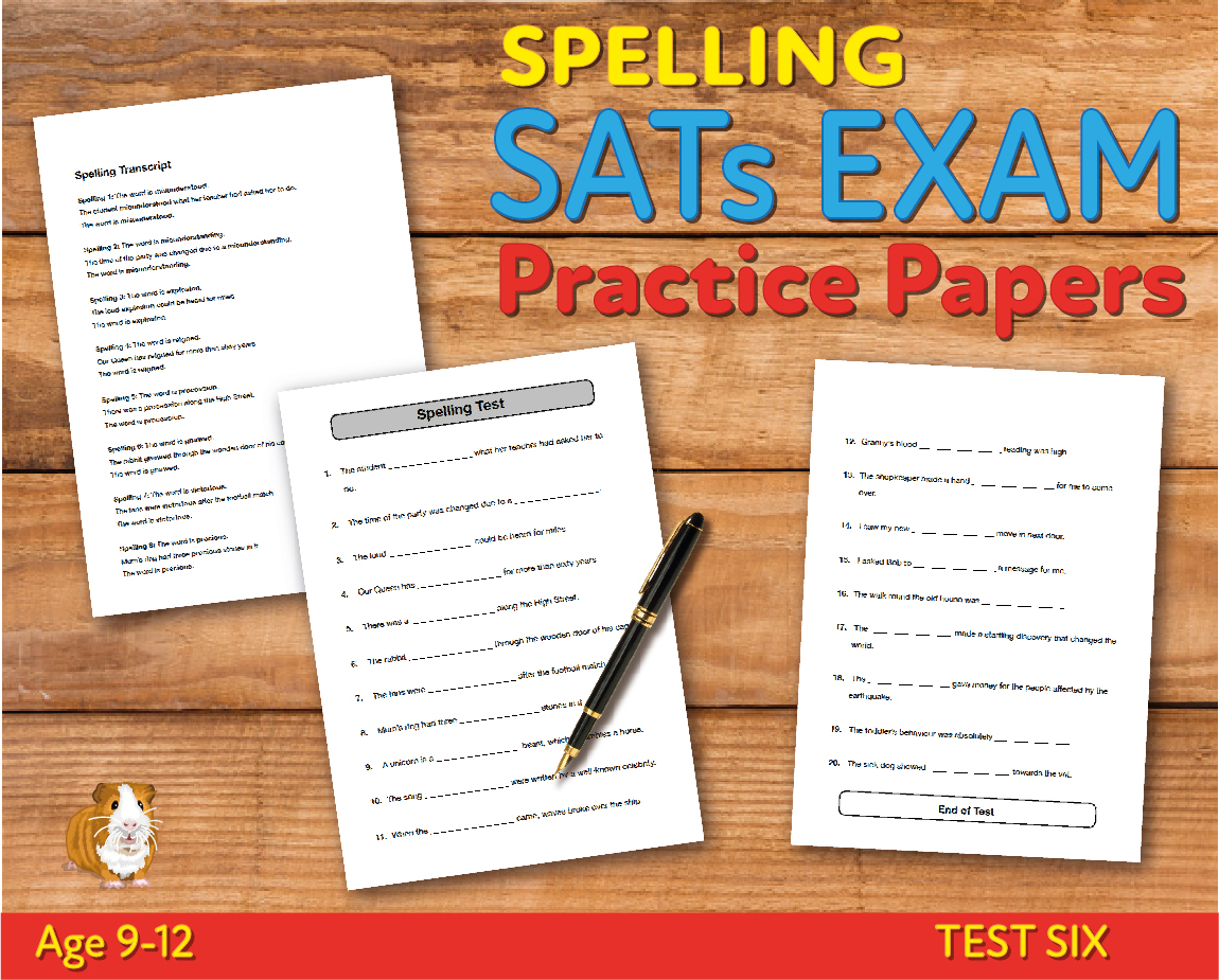 KS2 SATs Spelling Practice - Test 6 (Age 9-12) - Teacher Notes
