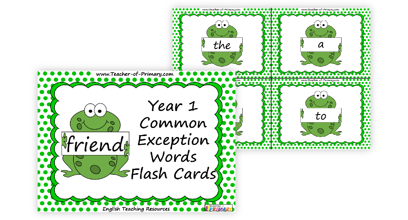 Year 1 Common Exception Words Flash Cards - PowerPoint | English Year 1