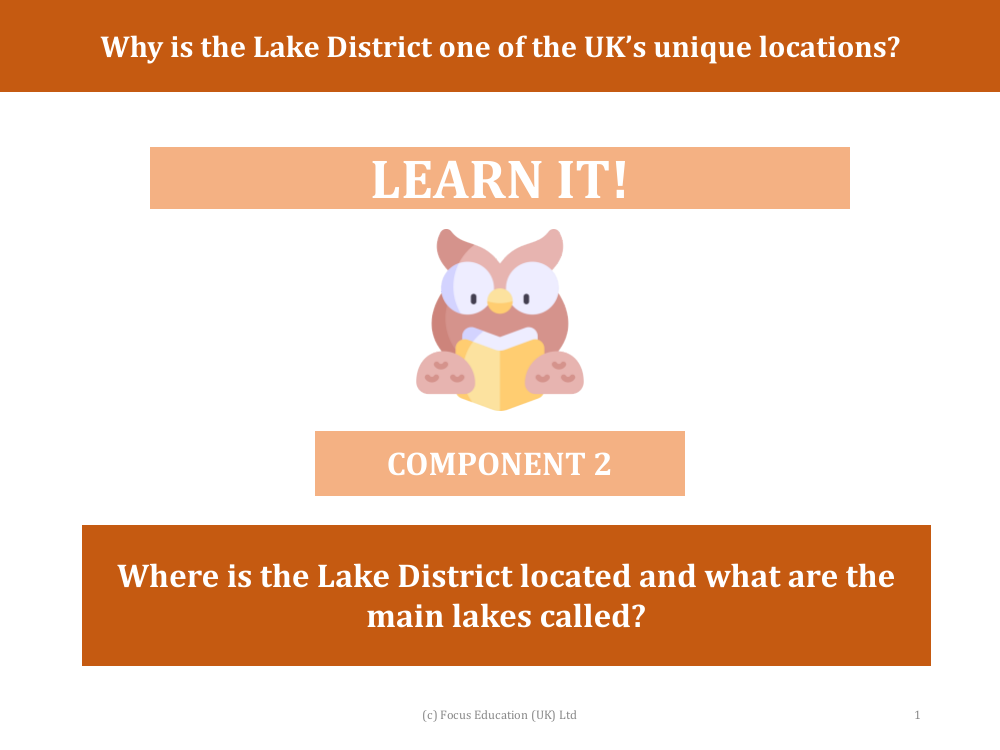 Where is the Lake District located and what are the main lakes called? - Presentation