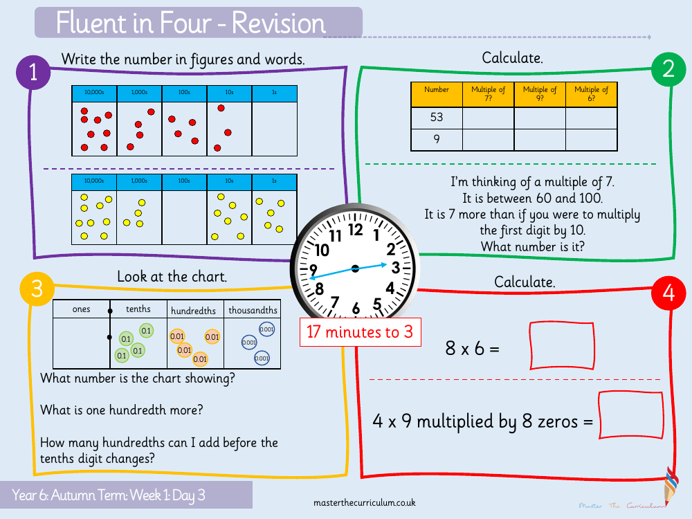 Place Value - Numbers to 1,000,000 - Starter