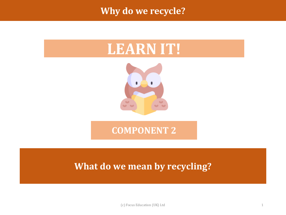 What do we mean by Recycling? - Presentation