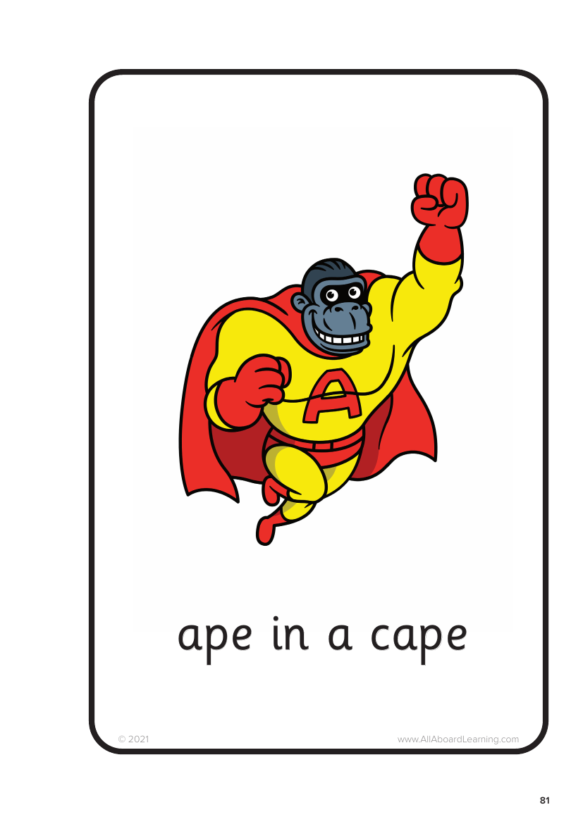 Week 4, lesson 1 "ai" grapheme cards - Phonics Phase 3 - Resource