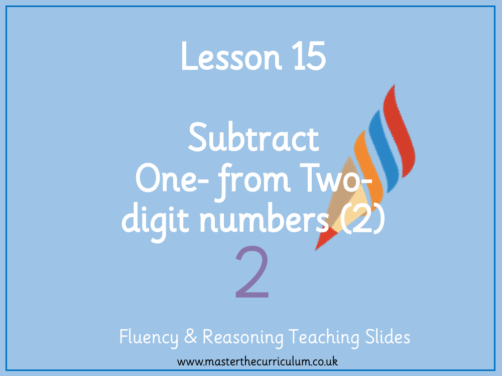 Addition and subtraction - Subtract one from two-digit numbers 2 - Presentation