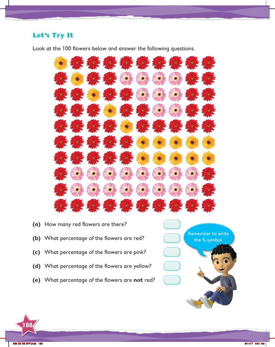 Max Maths, Year 5, Try it, Percentages