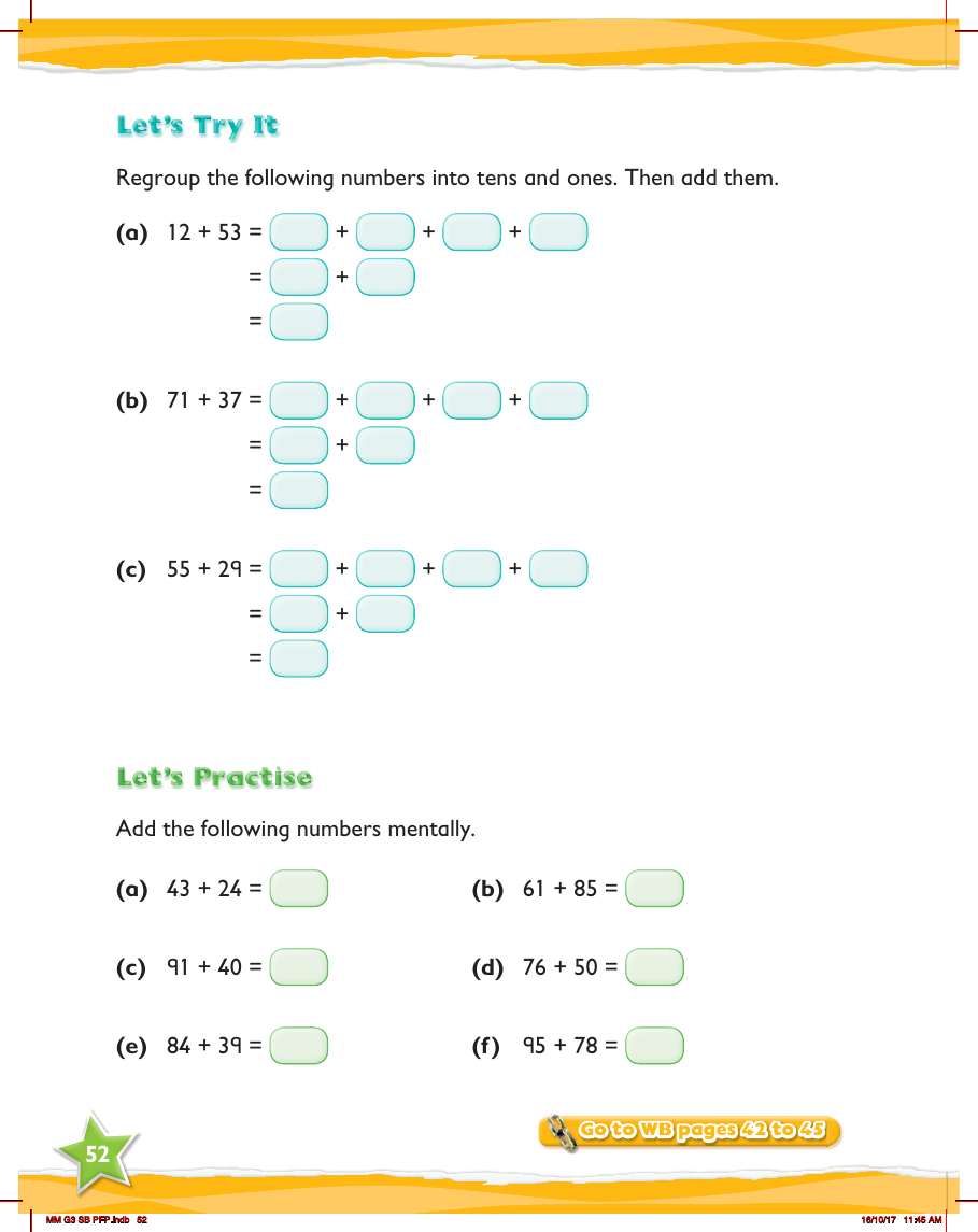 Max Maths, Year 3, Try it, Adding 2-digit numbers mentally