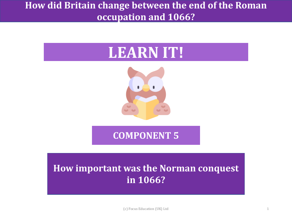 How important was the Norman conquest in 1066? - Presentation