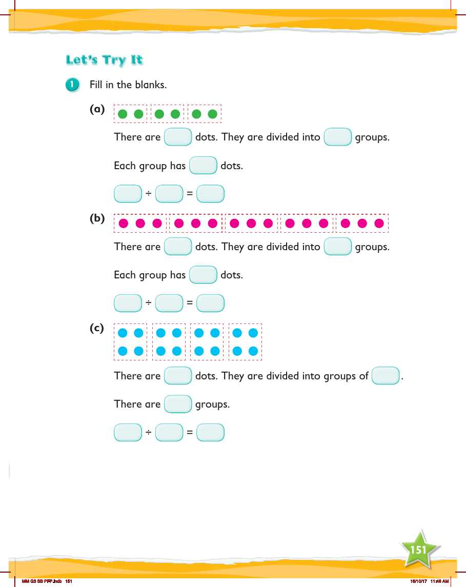 Max Maths, Year 3, Try it, Review of equal sharing and equal grouping (1)