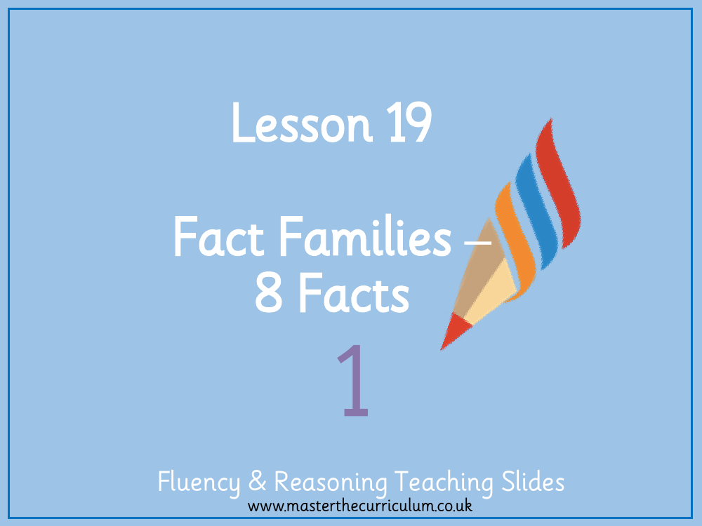 Addition and subtraction within 10 - Fact families 8 facts - Presentation