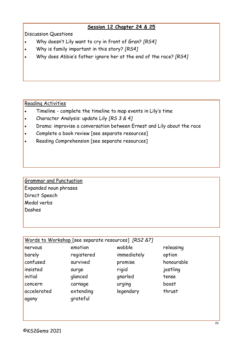 Armistice Runner - Session 12 - Worksheet