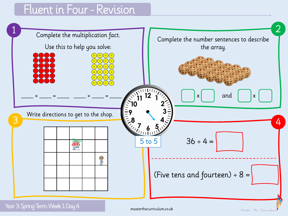 Multiplication and division - Multiply two digits by one digit activity - Starter