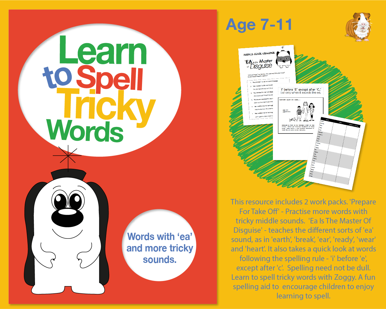 Learn To Spell Words With ‘ea’ And More Tricky Middle Sounds 7-11 years - Teacher Notes