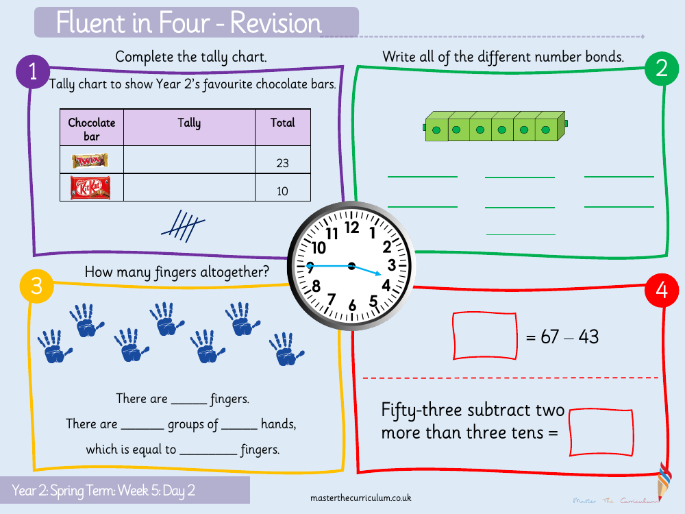 Statistics - Make tally charts 2 - Starter