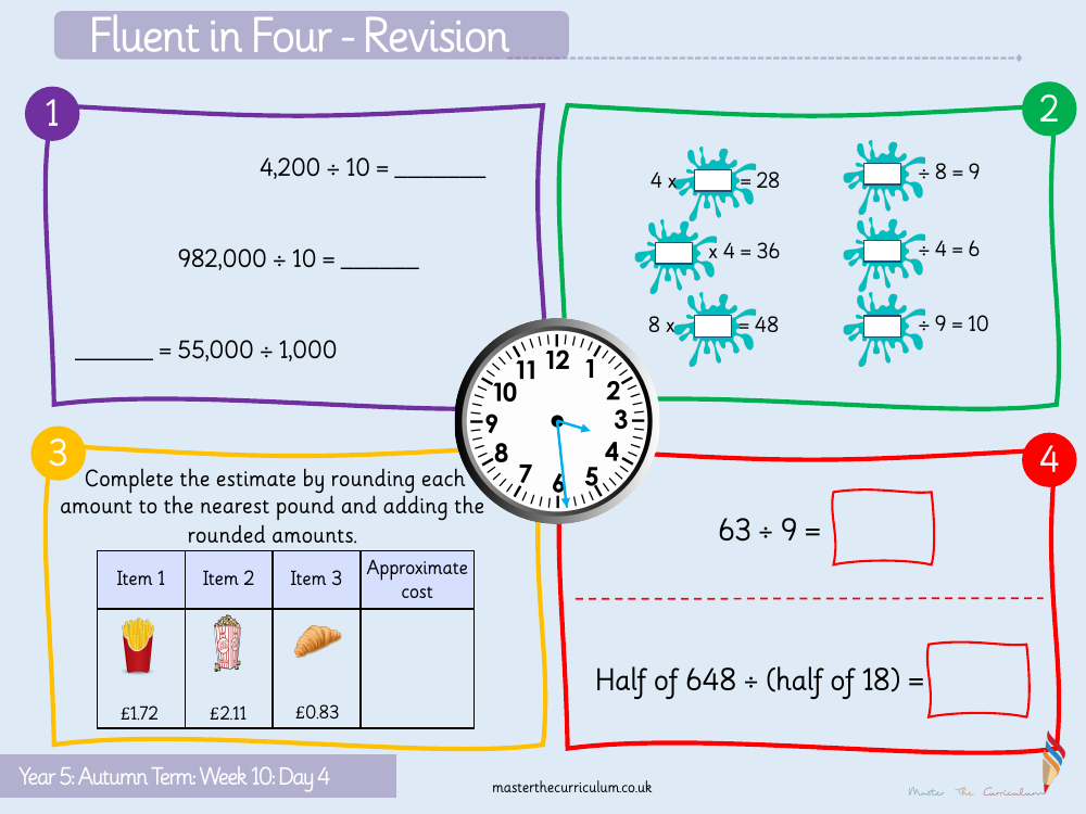 Multiplication and Division (1) - Multiples of 10, 100 and 1,000 - Starter