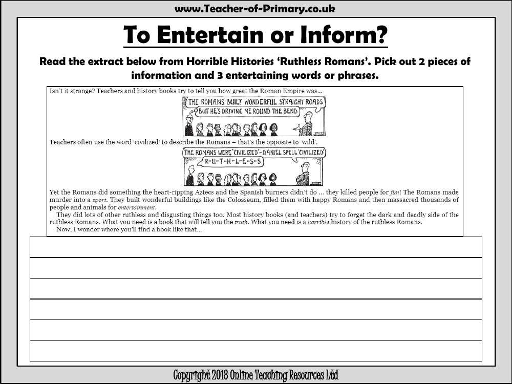 texts-to-inform-and-entertain-worksheet-english-year-5