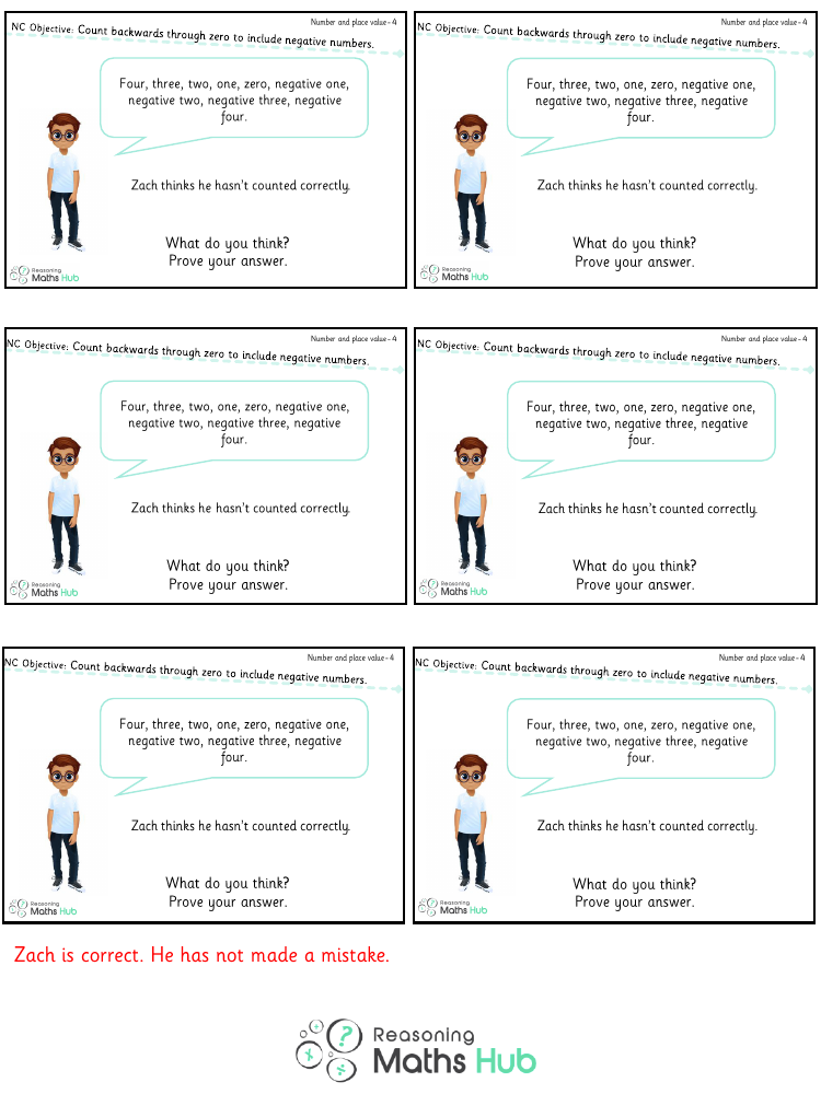 Negative Numbers Reasoning 8 - Reasoning