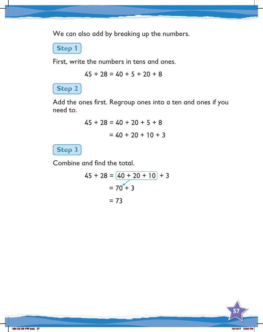 Max Maths, Year 2, Learn together, Addition within 100 with regrouping (3)