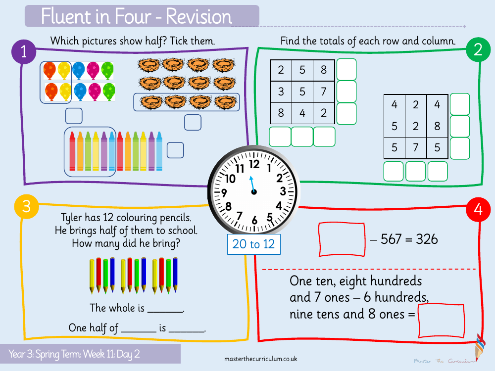 Fractions - Recognise a half - Starter