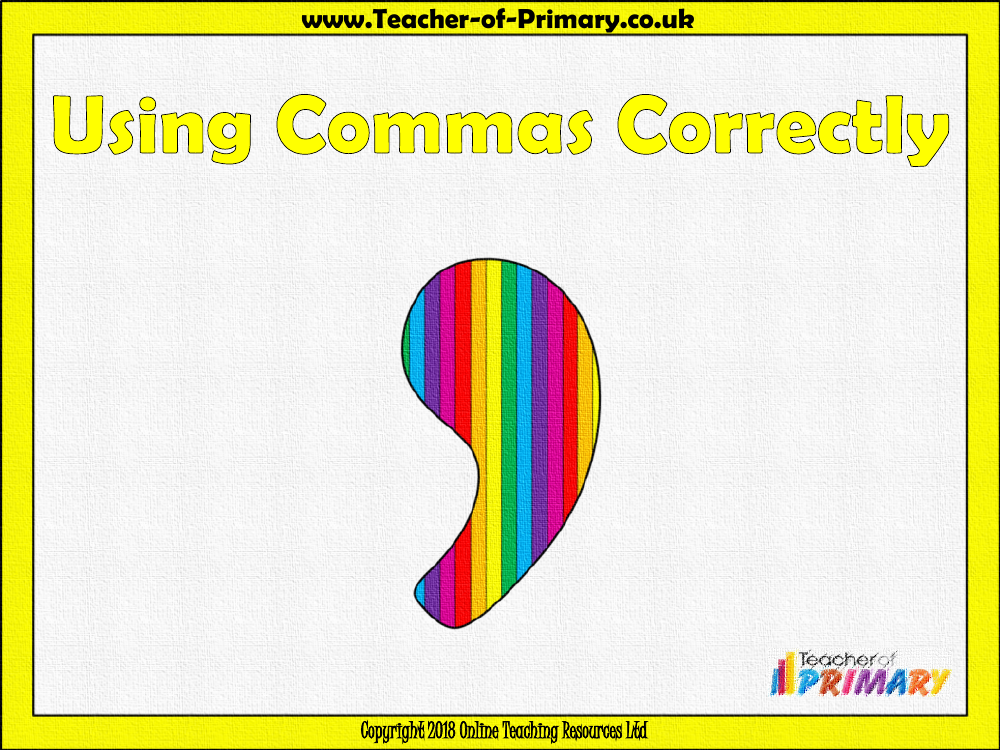 Using Commas - PowerPoint