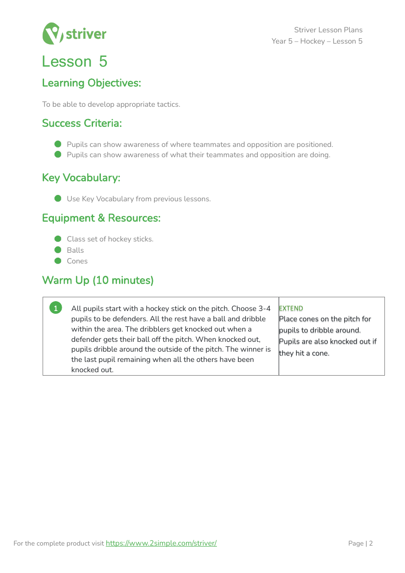 Hockey - Lesson 5