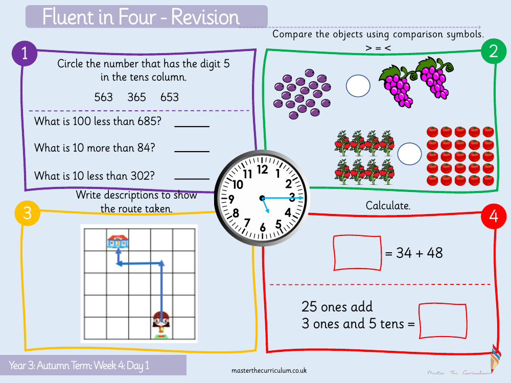 Addition and subtraction - Add and subtract multiples of 100 - Starter