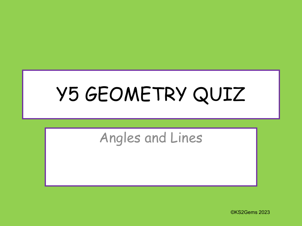 Geometry Quiz - Angles and Lines