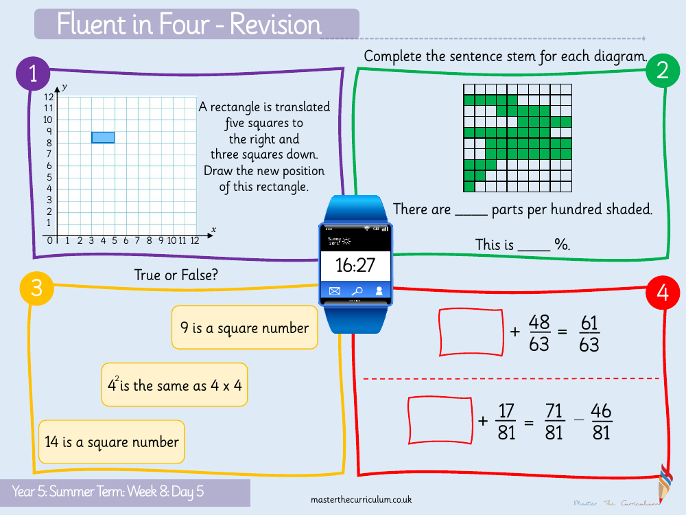 Position and Direction - Translation with co-ordinates - Starter