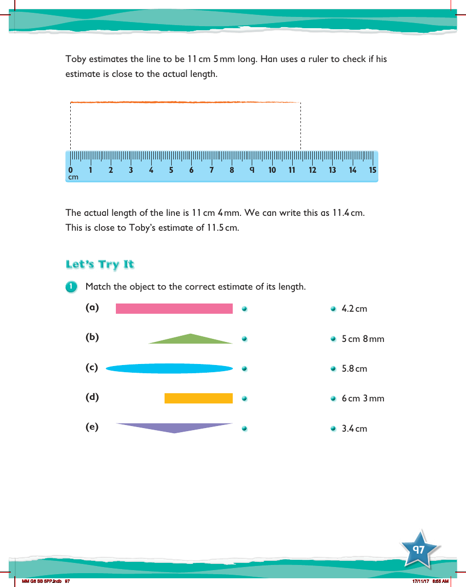Max Maths, Year 6, Try it, Measuring length (1)
