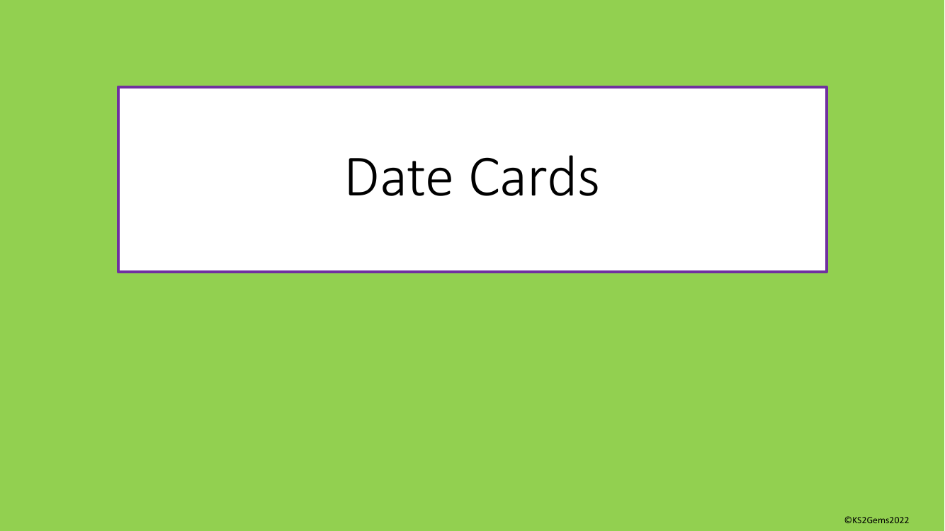 Date Cards