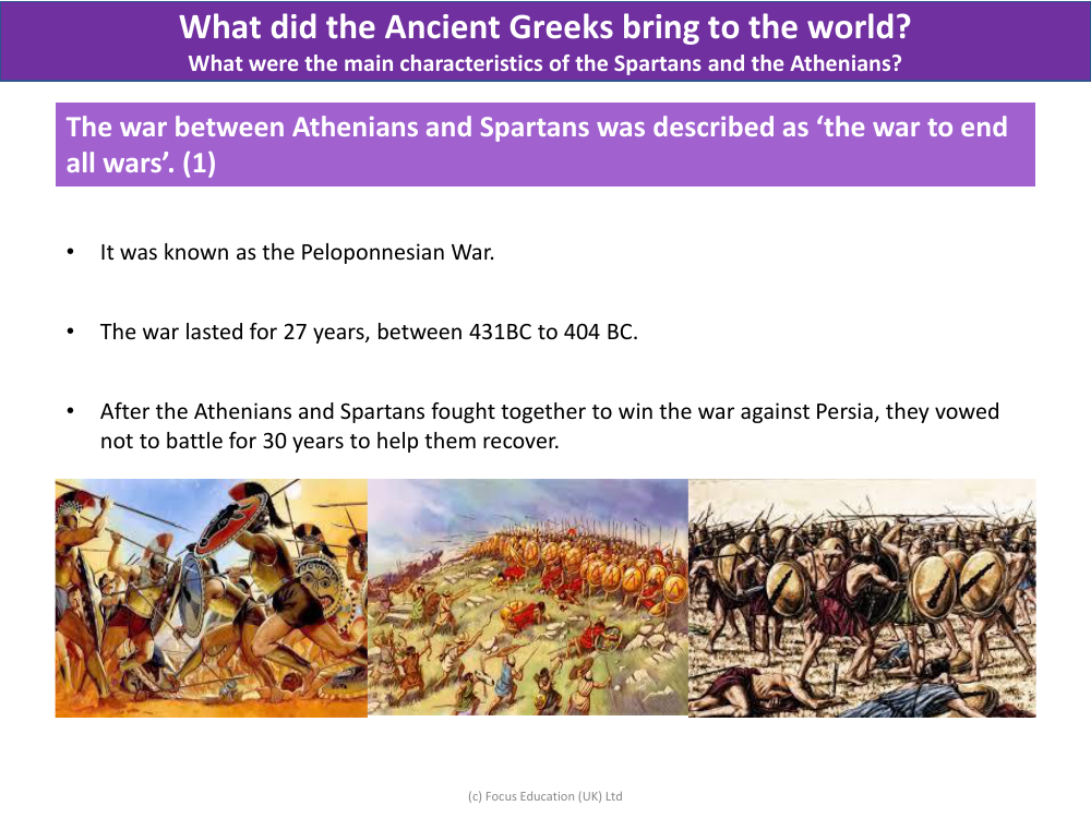 The Peloponnesian War - Athenians and Spartans - Info pack