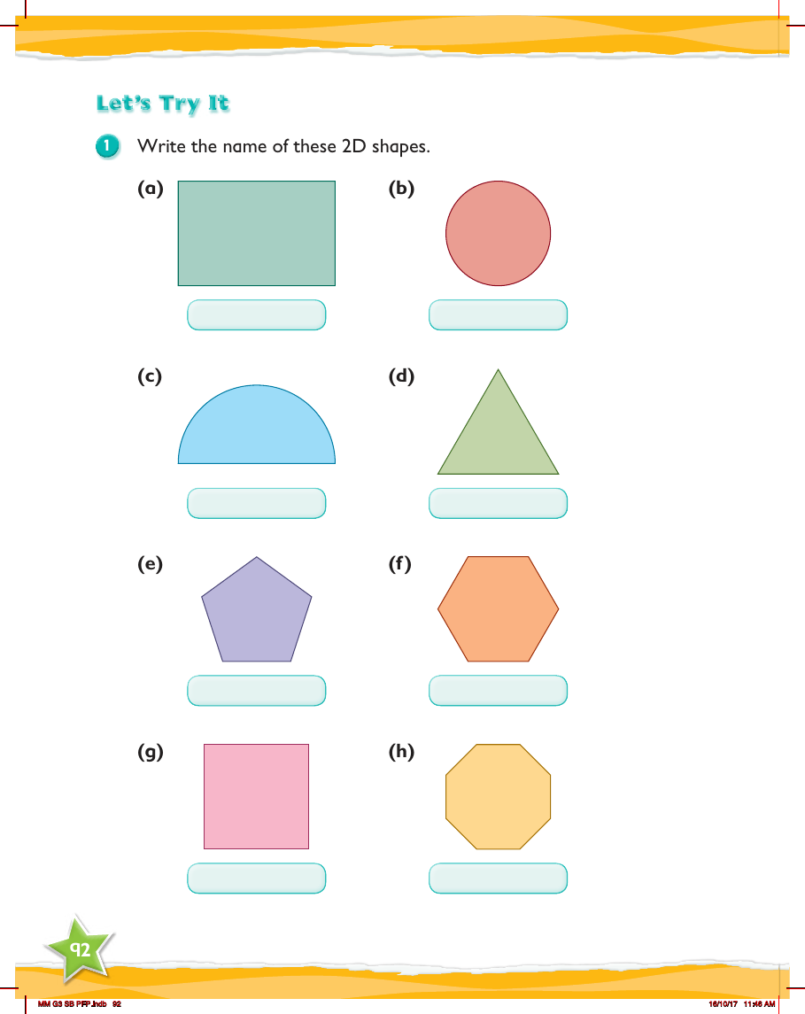 Max Maths, Year 3, Try it, Regular and irregular 2D shapes (1)