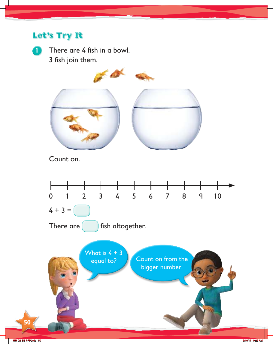 Max Maths, Year 1, Try it, Addition by counting on