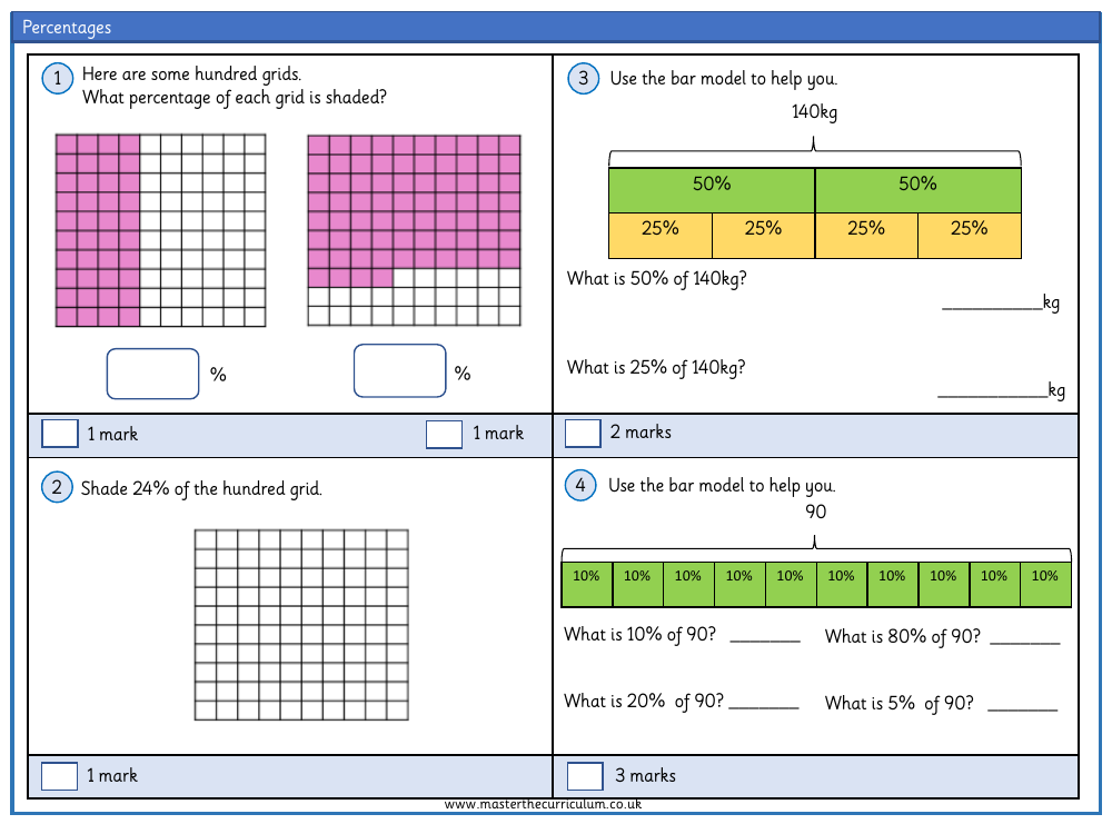 Percentages - Assessment (1)