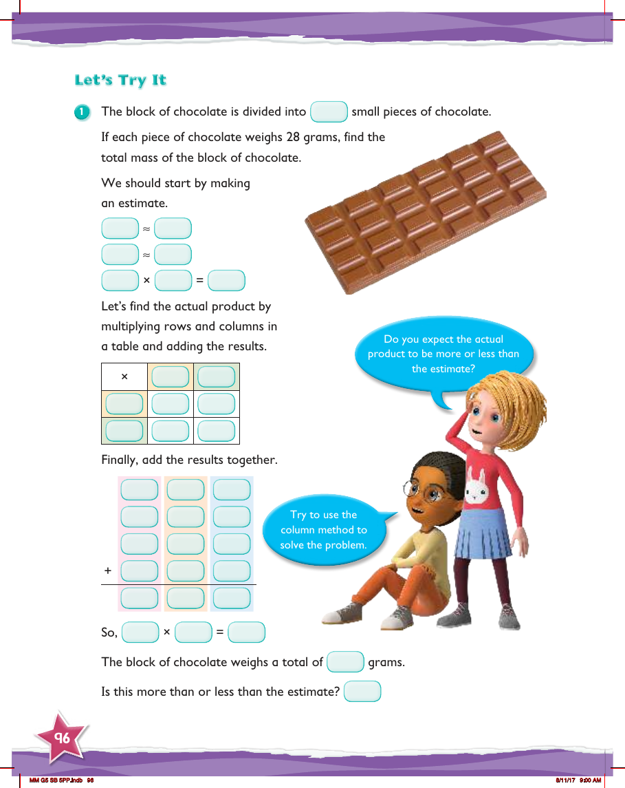 Max Maths, Year 5, Try it, Multiplying by a 2-digit number (1)