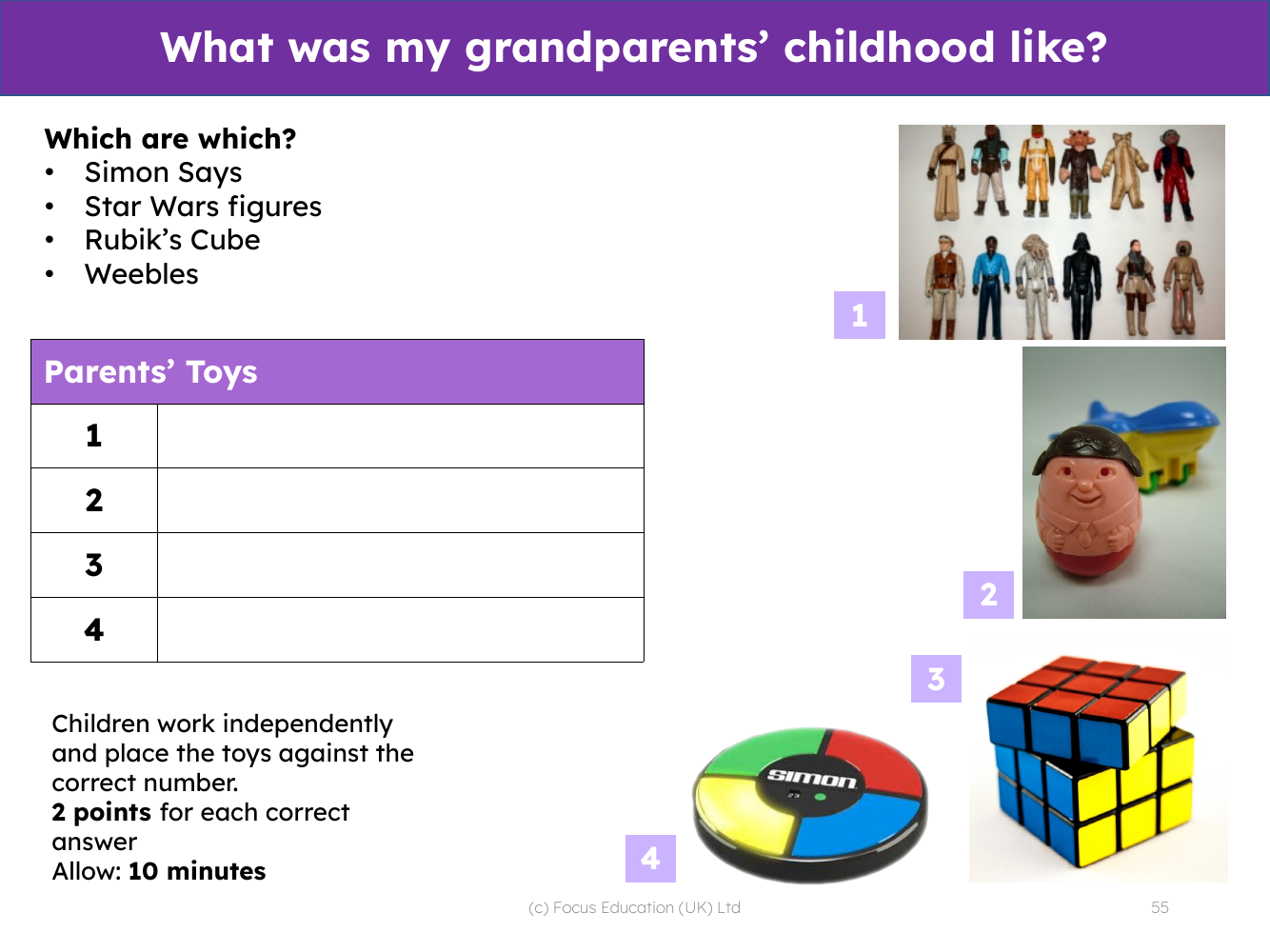 Which are which? - Parent's toys
