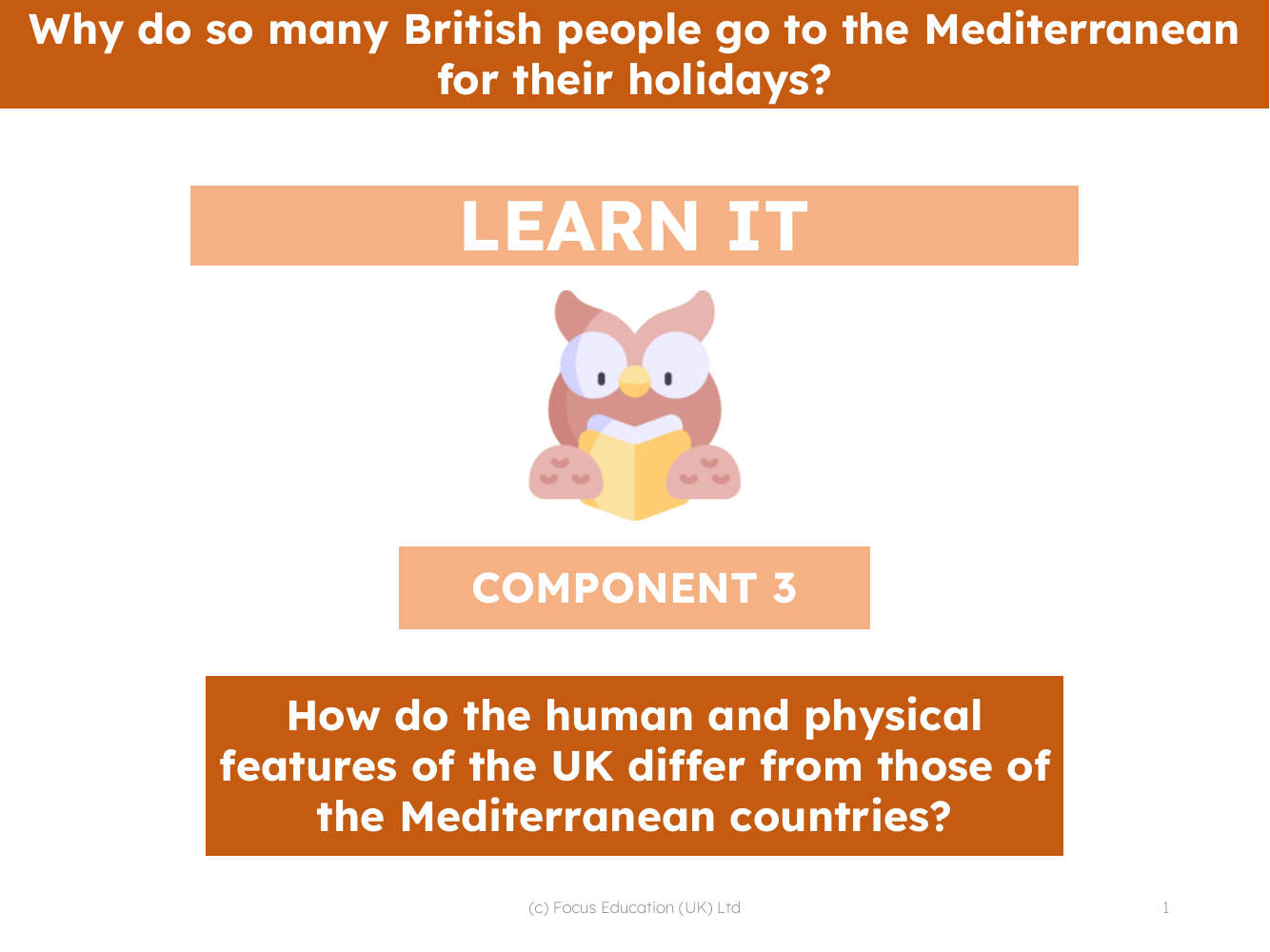 How do human and physical features of the UK differ from those of the Mediterranean countries?  - Presentation