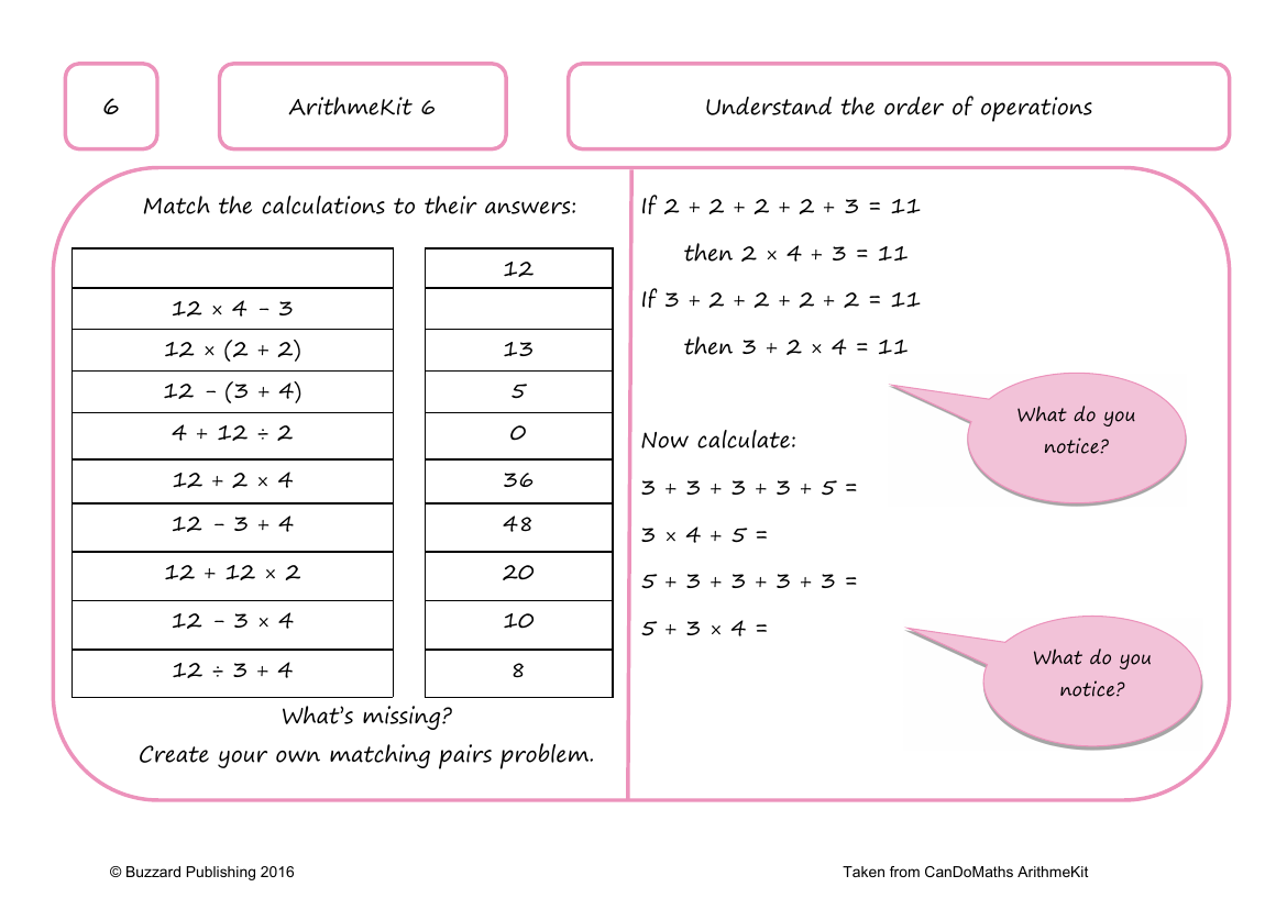 year 6 order of operations problem solving