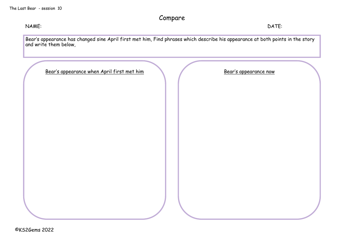 The Last Bear - Session 10 - Compare