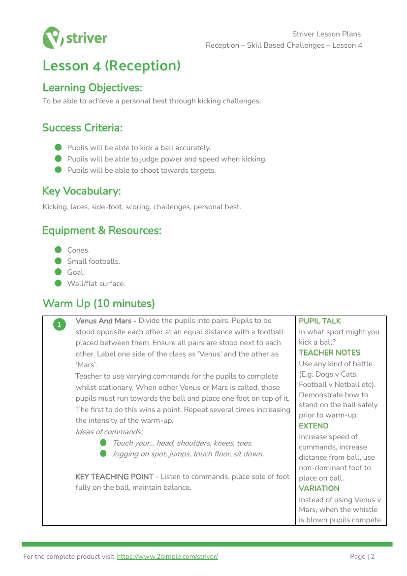 Skill Based Challenges - Lesson 4