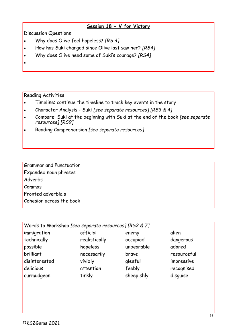 Letters from the Lighthouse - Session 18 - Worksheet