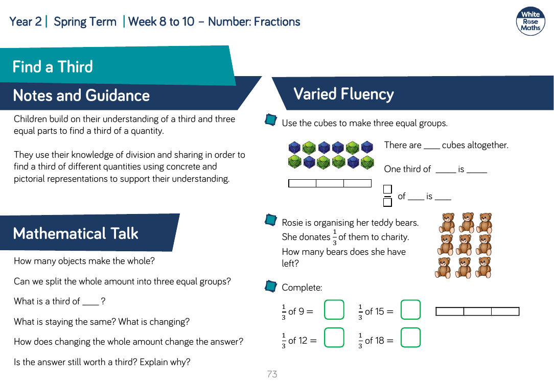 Find a third: Varied Fluency